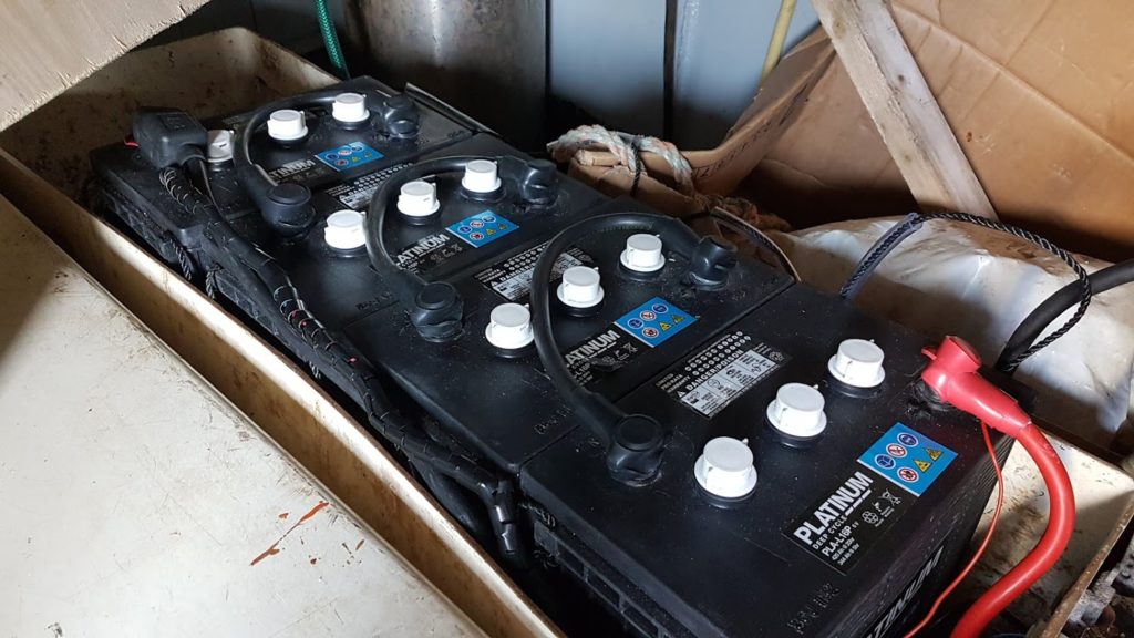 6v batteries installed to run a large inverter system